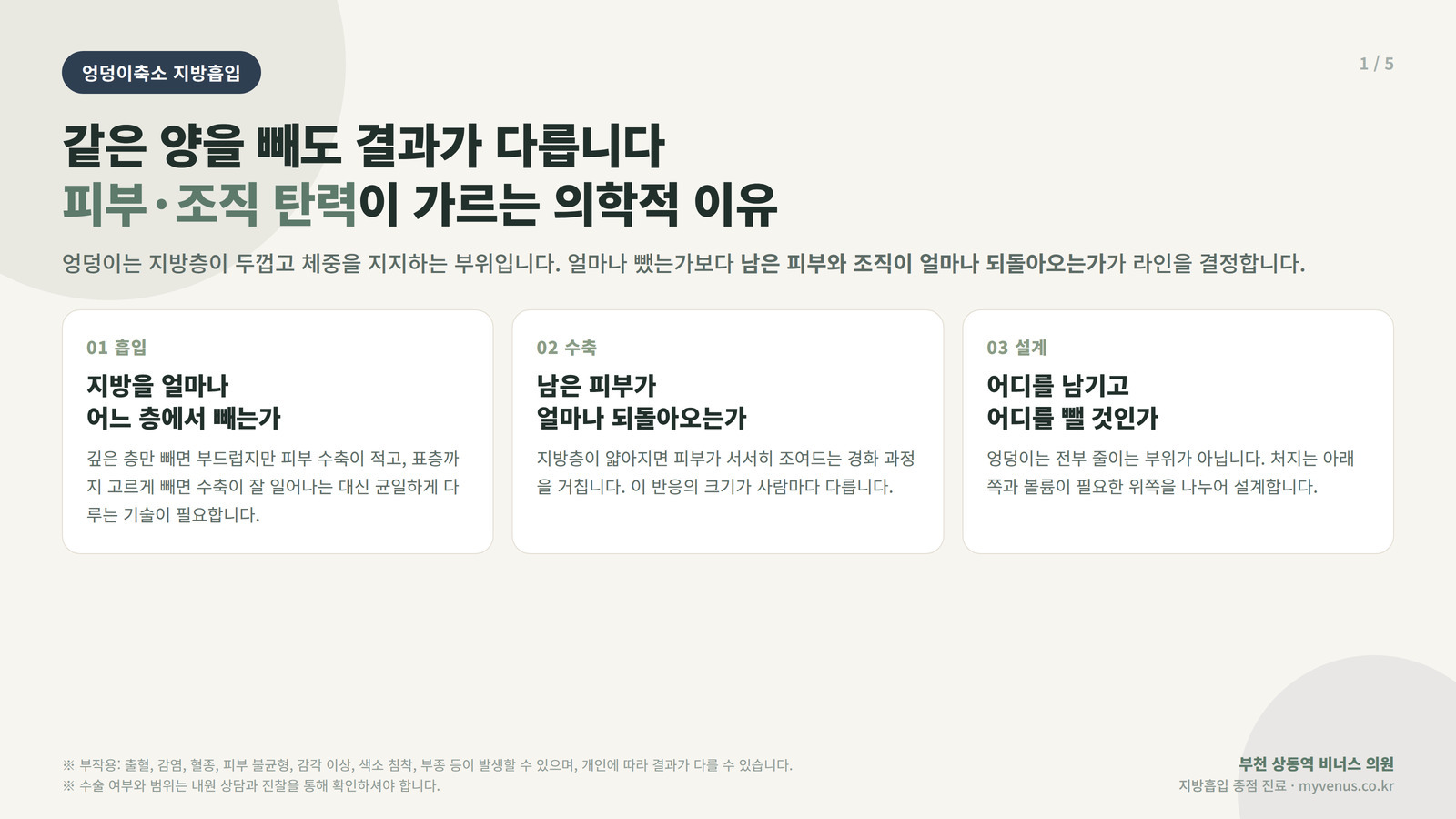 엉덩이축소 지방흡입을 고민하는 체형 관리 이미지 비너스의원