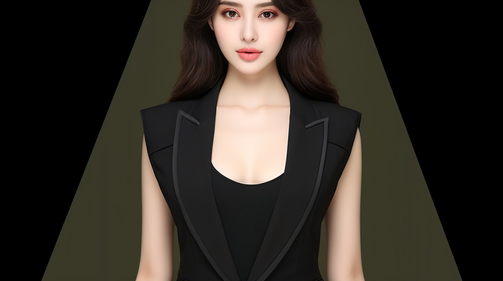 턱선과 목선이 정돈된 여성의 참고 이미지