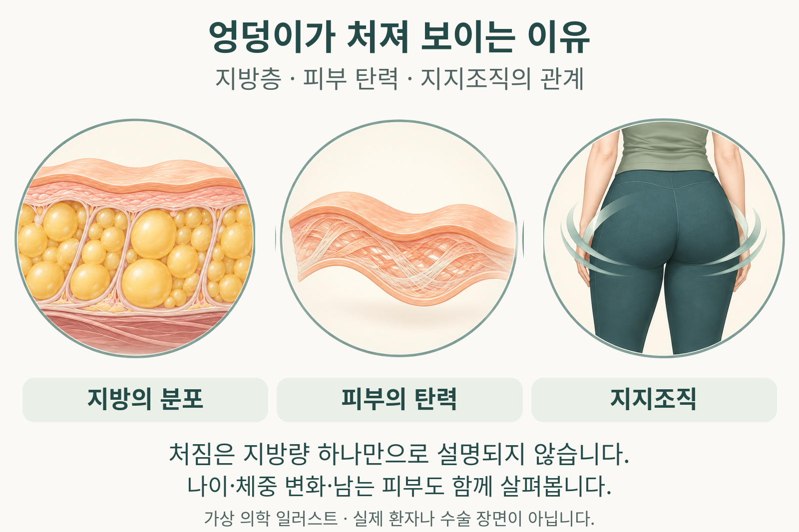 후면에서 본 슬림한 엉덩이 라인 이미지