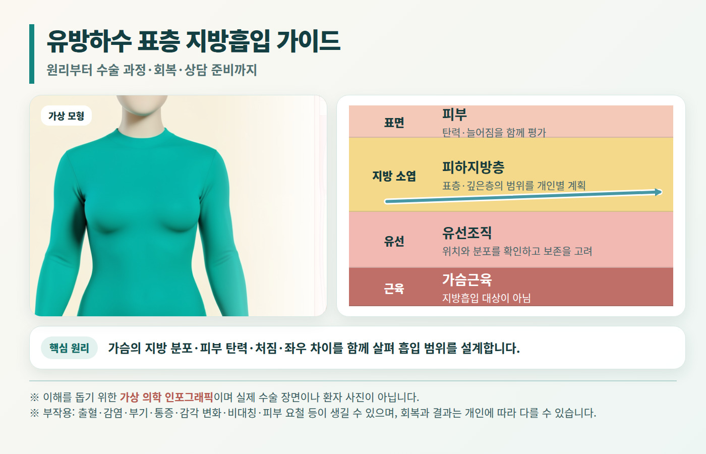 유방하수 고민으로 상담을 받는 여성 이미지
